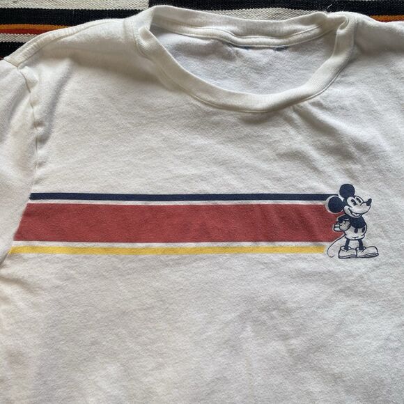 Vintage 90’s Mickey Mouse Tee Shirt. Single Stitch. Cotton Blend. Size Large. - Picture 2 of 8